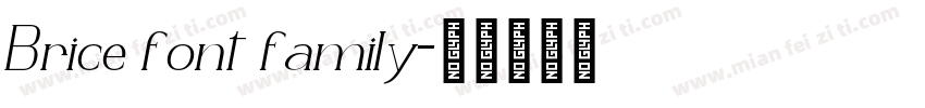 Brice font family字体转换